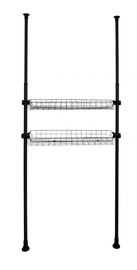 Set 2 cosuri, Wenko, Herkules, 38 x 8 x 94 cm, inox/plastic, negru