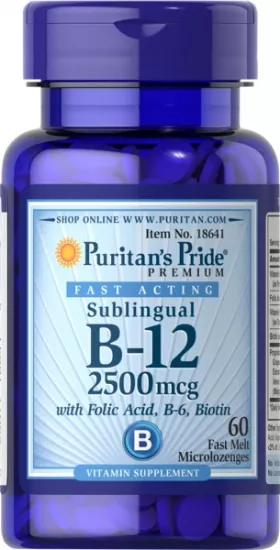 Puritan s Pride B-12-5000 mcg Sublingual 60 caps