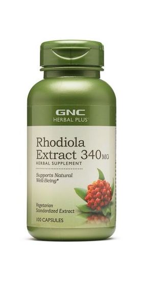 Extract de Rodiola Herbal Plus, 100 capsule, GNC