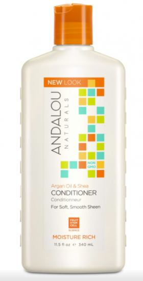 Balsam pentru par uscat, Argan Oil and Shea Moisture Rich Conditioner, 340ml - Secom - Andalou