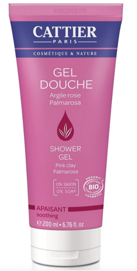 Gel de dus cu argila roz si aloe vera, 200ml - Cattier