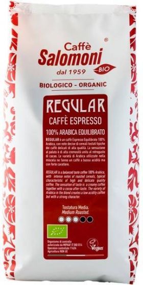 Cafea boabe Espresso 100% Arabica Gourmet - REGULAR - eco-bio 1kg - Caffe Salomoni