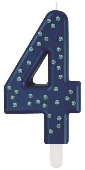 Lumanare pentru tort - Number 4 - Blue | Legami