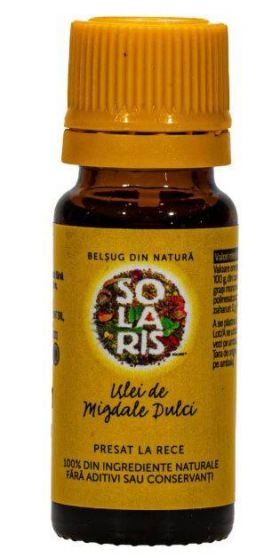 Ulei Migdale dulci - presat la rece - 10ml - Solaris