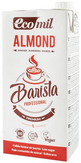 Barista, lapte vegetal de migdale pentru cafea, eco-bio, 1l - Ecomil