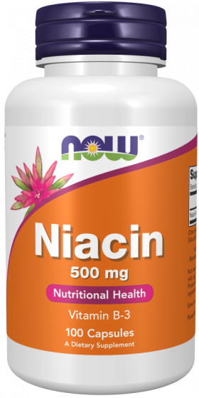 Niacină 500 mg - NOW Foods