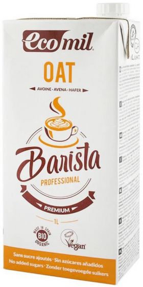 Barista, bautura vegetala bio de ovaz pentru cafea, 1L Ecomil