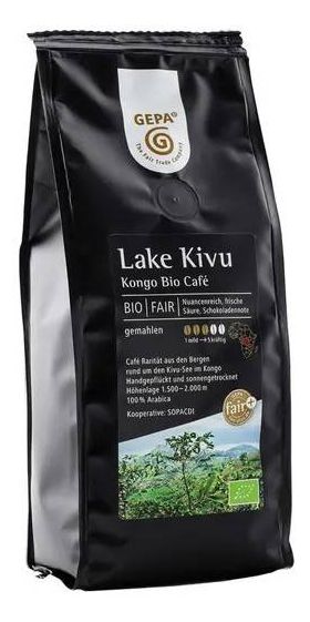 Cafea macinata Lake Kivu (Congo), eco-bio, 250 g, Fairtrade - Gepa