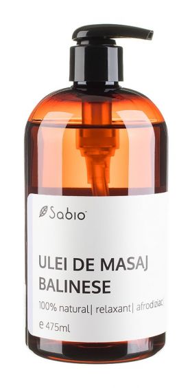 Ulei de masaj balinese, 475ml, Sabio