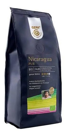 Cafea boabe Nicaragua Pur, eco-bio, 250 g, Fairtrade - Gepa