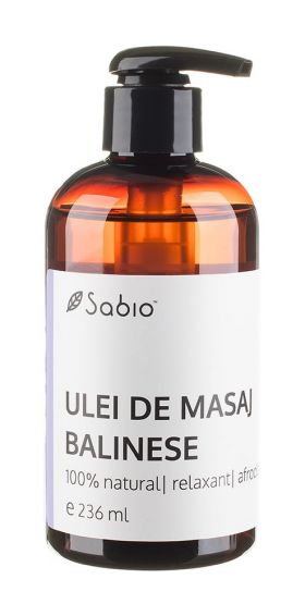 Ulei de masaj balinese, 236ml, Sabio