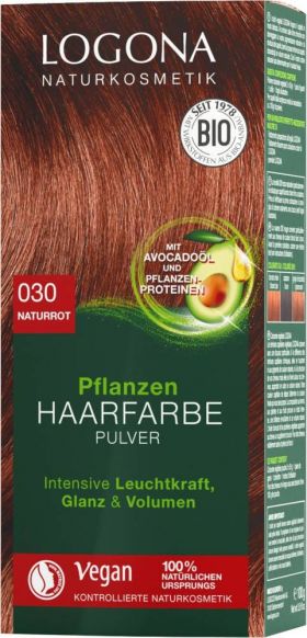 Vopsea de par, roscat natural, nuanta 030, 100g - Logona