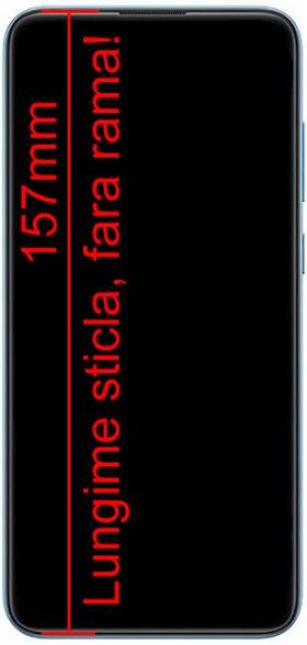 Display Samsung Galaxy A11 A115 Black Negru VARIANTA SCURTA CU STICLA 157mm