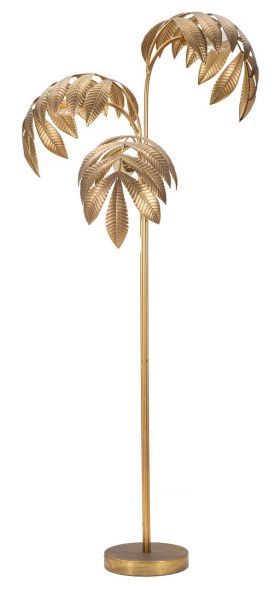 Lampadar, Leaf, Mauro Ferretti, 3 x E27, 40W, Ø68 x 164 cm, fier, auriu