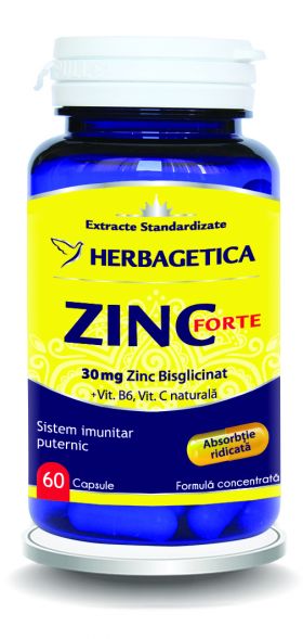 Zinc Forte, 60 capsule, Herbagetica