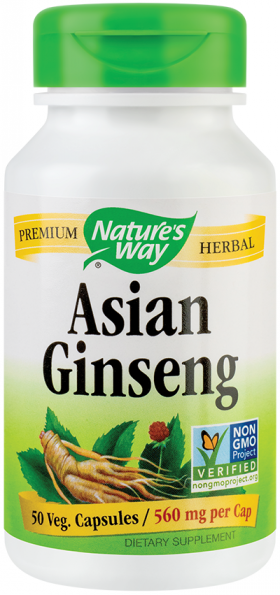 Asian Ginseng 560mg 50tb - Natures Way - Secom