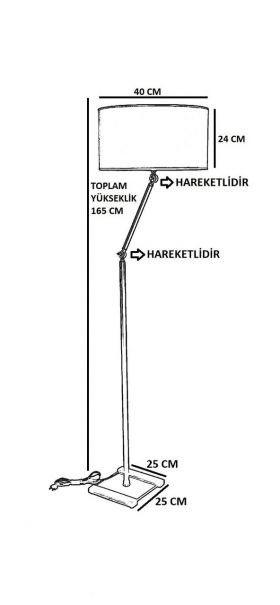 Lampadar, Luin, 534LUN4440, Metal, Nuc / Turcoaz / Bej / Maro