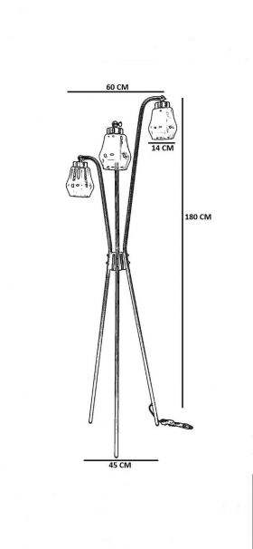 Lampadar, Luin, 534LUN4176, Metal, Auriu