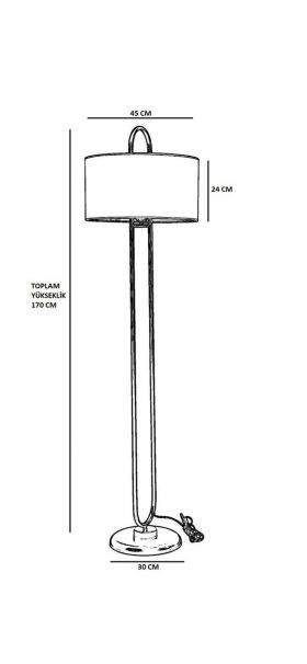 Lampadar, Stala, 846STL3557, Metal, Auriu