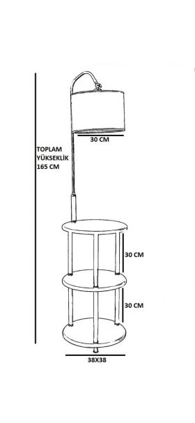 Lampadar, Stala, 846STL3508, Metal, Aur / Nuc