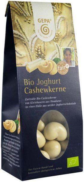 Caju glazurat cu ciocolata alba, eco-bio, 100 g, Fairtrade - GEPA