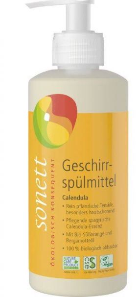 Detergent cu dozator pentru spalat vase cu galbenele Ecologic 300ml - Sonett