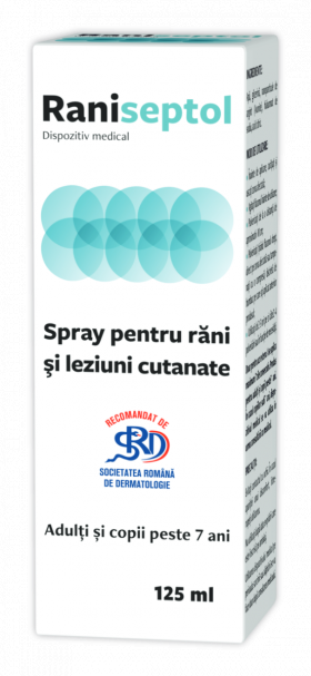 Spray pentru rani si leziuni cutanate Raniseptol, 125ml, Zdrovit