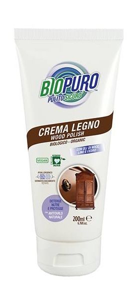 Crema hipoalergena pentru curatarea si intretinerea lemnului eco-bio 200ml - Biopuro