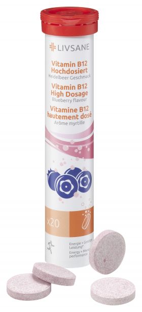 LIVSANE VITAMINA B12 EFERVESCENT 20 TABLETE