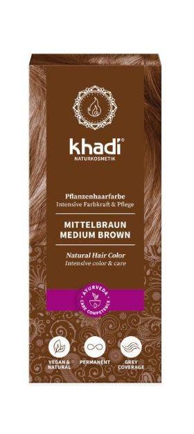 HENNA VOPSEA Naturala PAR SATEN MEDIU 100g - Khadi