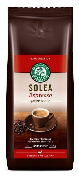 Cafea boabe expresso Solea 100% Arabica - eco-bio 1000g - Lebensbaum