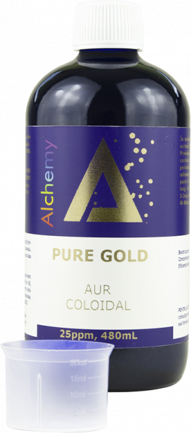 Aur coloidal PureGold 25 ppm, 480ml, Alchemy