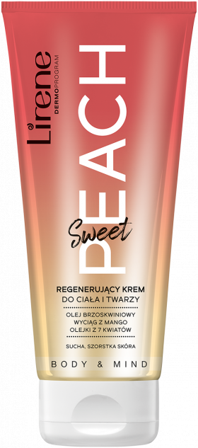 Crema regeneranta pentru corp si fata peach Body & Mind, 200ml, Lirene