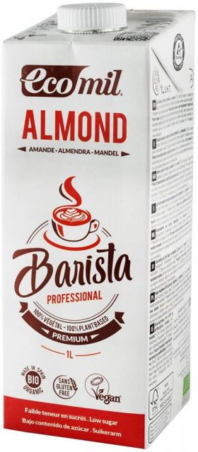 Barista, lapte vegetal de migdale pentru cafea, eco-bio, 1l - Ecomil