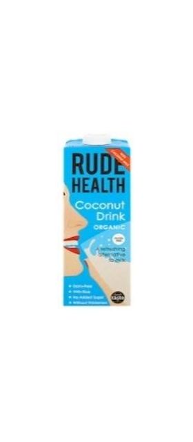 Lapte vegetal organic din cocos, 1L - Rude Health