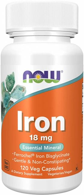 Now Iron 18mg 120 vcaps