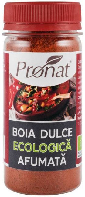 Boia de ardei dulce afumata, eco-bio, 60g - Pronat