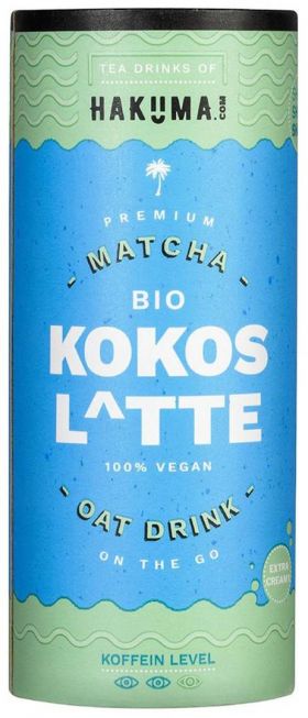 Cocos latte cu matcha si ovaz, eco-bio, 235 ml, Hakuna