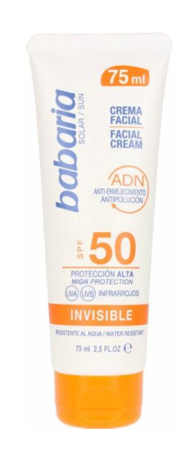 Crema pentru fata cu SPF 50 Invisible Effect, 75ml, Babaria