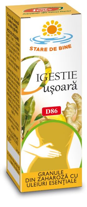 Granule din zaharoza cu uleiuri esentiale Digestie, 4g, Fares