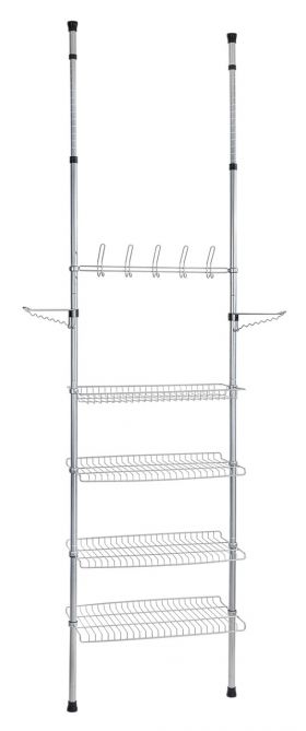 Suport extensibil pentru imbracaminte/incaltaminte, Wenko, Apollon, 28 x 61 x 180/300 cm, metal