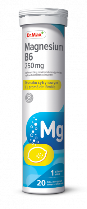 Dr. Max Magnesium B6 250mg, 20 comprimate efervescente