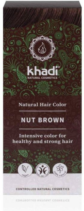 Henna Saten Nuca - Vopsea de par naturala 100g - Khadi