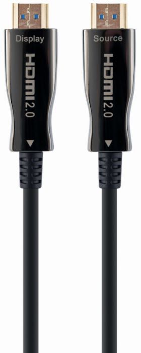 Cablu video Gembird HDMI Male - HDMI Male, v2.0, Optical active, 20 m, Negru