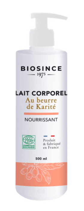 Lapte organic nutritiv pentru corp cu unt de Shea, 500ml, Biosince 1975