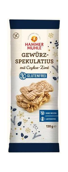 Biscuiti Spekulatius cu scortisoara Ceylon, Fara gluten 130g - Hammer Muhle