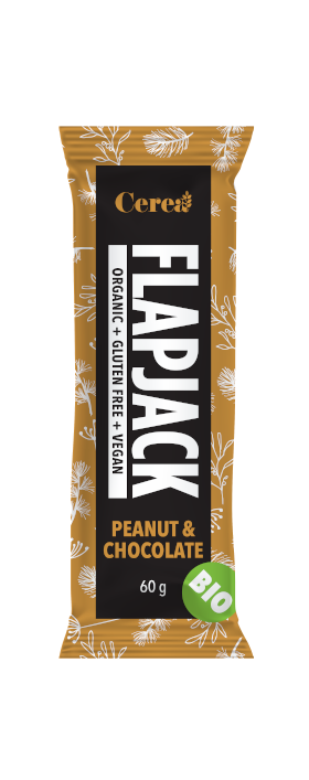 Baton Flapjack cu arahide si ciocolata, fara gluten, eco-bio, 60g - Cerea