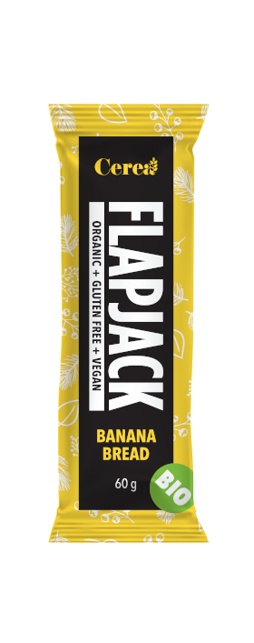 Baton Flapjack cu banana bread, fara gluten, eco-bio, 60g - Cerea