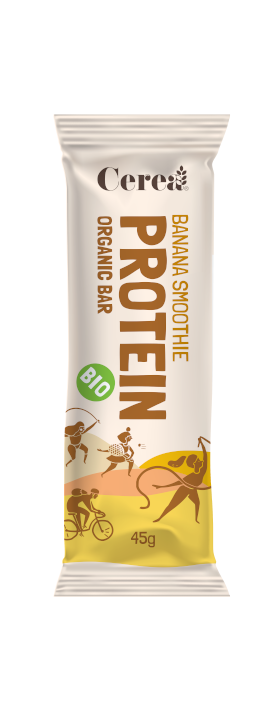 Baton, Protein banana smoothie, fara gluten, eco-bio, 45g - Cerea