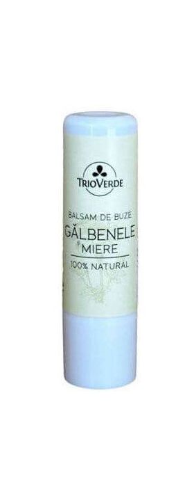 Balsam de buze galbenele si miere, 5g - Trio Verde